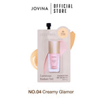 Jovina - Luminous Foundation 7g 1 ซอง + Pro-Liquid Duo Brush รองพื้นแบบซอง + แปรงรองพื้น