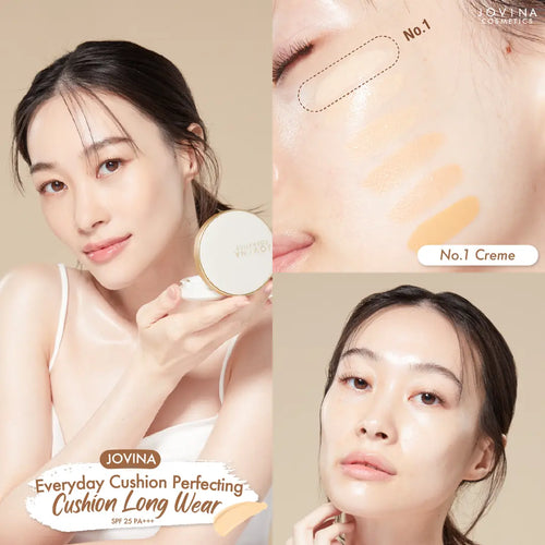 คุชชั่น Jovina Everyday Perfecting Cushion Long Wear SPF25 PA+++ ปกปิดดี คุมมันตลอดวัน